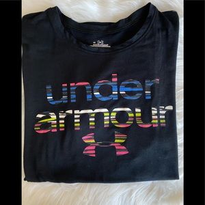 Under Armour logo short sleeve T shirt. Size L